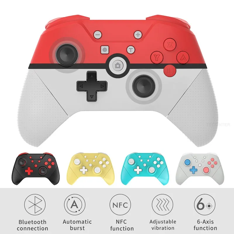 Беспроводной геймпад, совместимый с Nintendo Switch Pro NS Pro, игровой джойстик, контроллер для переключателя ПК с NFC, 6-осевой поддержкой Bluetooth
Беспроводной геймпад, совместимый с Nintendo Switch Pro NS Pro, игровой джойстик, контроллер для переключателя ПК с NFC, 6-осевой поддержкой Bluetooth