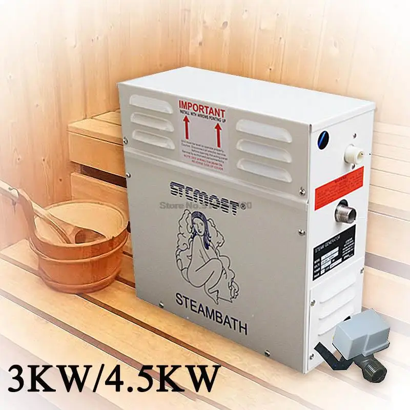 

3KW 4.5kw Steam Generator for Shower 220V 380V Home Steam Machine Sauna Bath SPA Steam Shower with Digital Controller