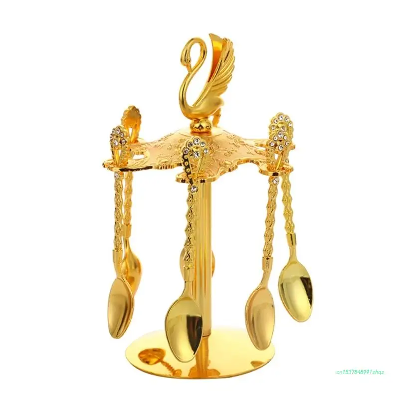 Подвесная подставка для ложки в форме лебедя, подставка для хранения вилки и кофейной ложки с круглой основой
Подвесная подставка для ложки в форме лебедя, подставка для хранения вилки и кофейной ложки с круглой основой