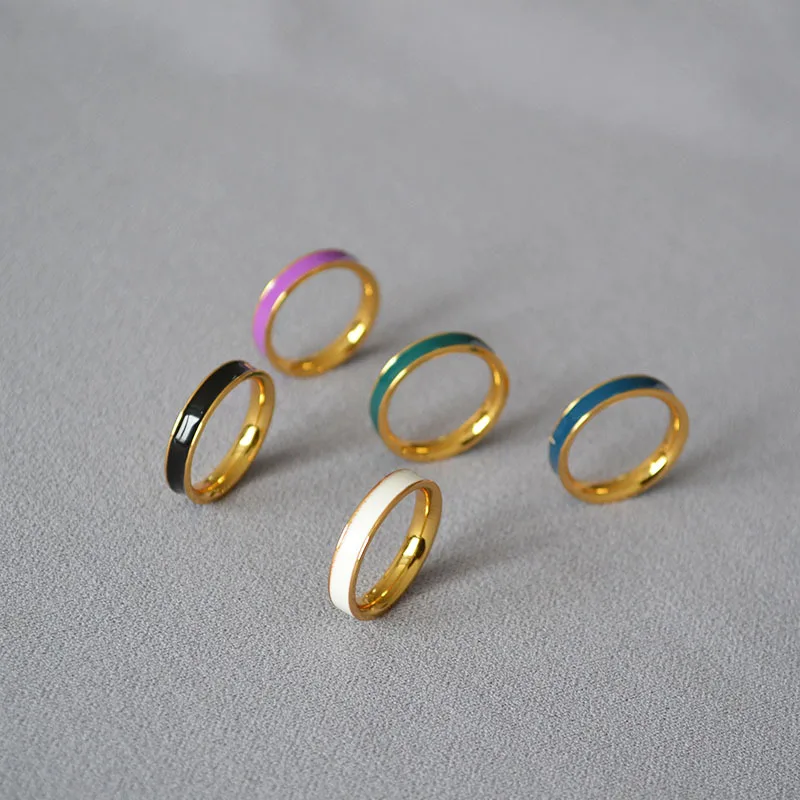 Stylish Minimalism Ring Delicate Gold-plated Brass Handmade Enamel Glaze Fine Women Rings
Stylish Minimalism Ring Delicate Gold-plated Brass Handmade Enamel Glaze Fine Women Rings