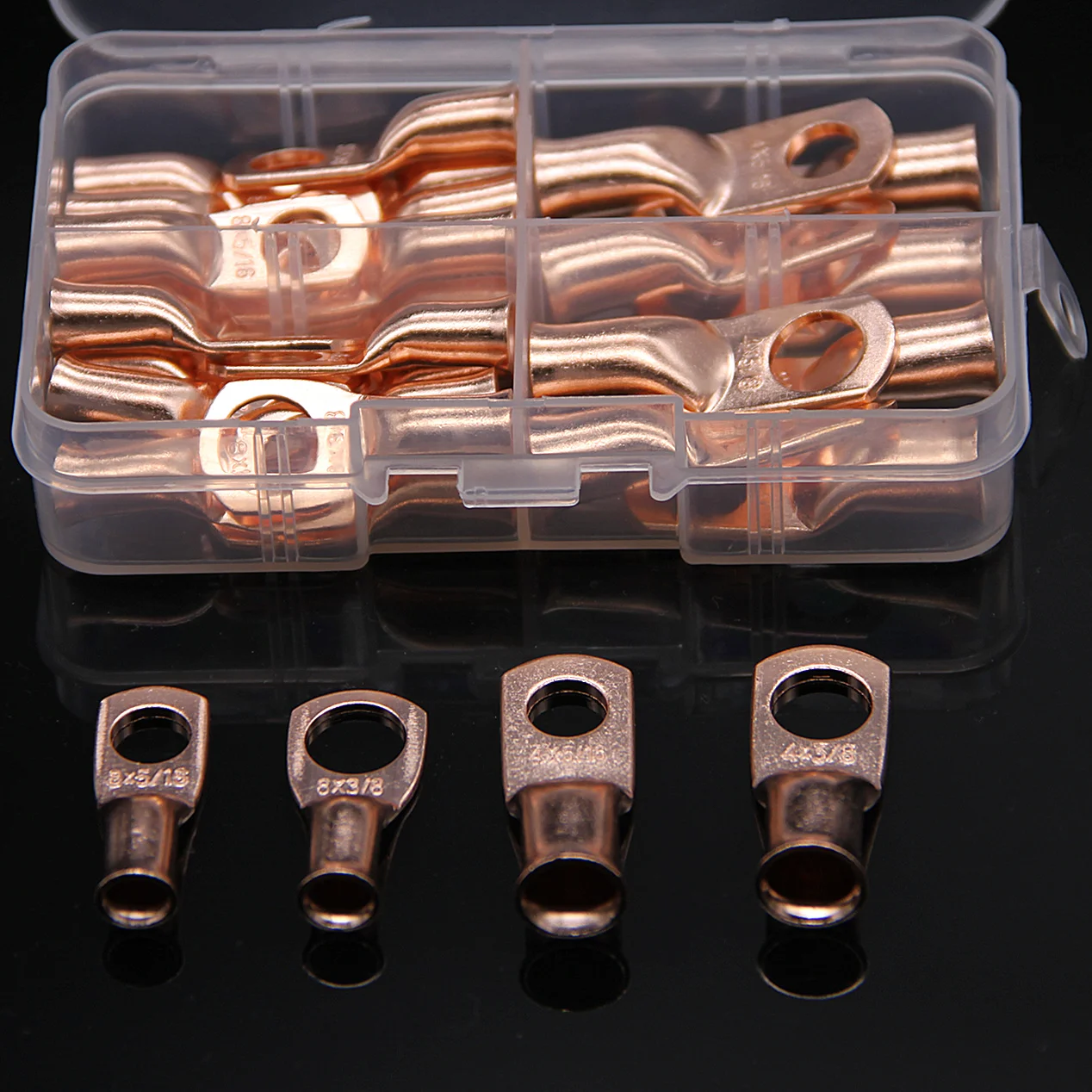 30PCS Bare Wire Ring Terminals Copper Crimp Terminal Lugs 4/8AWG Battery Closed Ends Electrical Splice Cable Connectors
30PCS Bare Wire Ring Terminals Copper Crimp Terminal Lugs 4/8AWG Battery Closed Ends Electrical Splice Cable Connectors