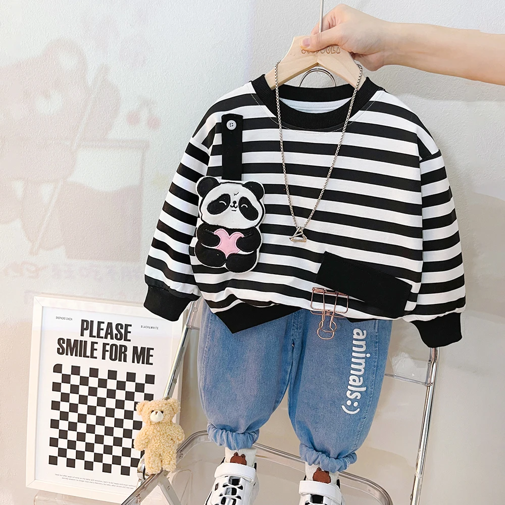 2023 Spring Boys Baby Clothing Girls Stripe T Shirt Jeans 2 Pcs Suit Cartoon Kids Clothes Toddler Infant Outfit Sets 1-4 Years
2023 Spring Boys Baby Clothing Girls Stripe T Shirt Jeans 2 Pcs Suit Cartoon Kids Clothes Toddler Infant Outfit Sets 1-4 Years