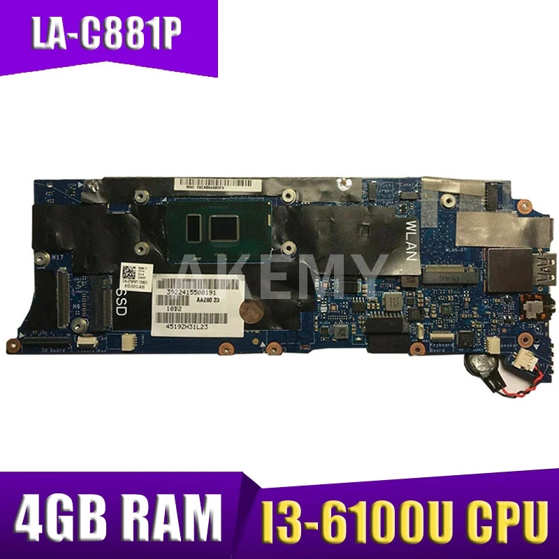 Akemy For DELL XPS 13 9350 laptop motherboard CN-07H0VJ 07H0VJ 7H0VJ AAZ80 LA-C881P Mainboard 13.3 inch I3-6100U CPU 4GB Ram
Akemy For DELL XPS 13 9350 laptop motherboard CN-07H0VJ 07H0VJ 7H0VJ AAZ80 LA-C881P Mainboard 13.3 inch I3-6100U CPU 4GB Ram