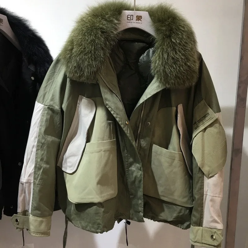 Natural Fox Fur Women's Down Jacket Winter Bomber Oversize Coat Female Puffer Down Parkas 90% White Duck Down Jackets
Natural Fox Fur Women's Down Jacket Winter Bomber Oversize Coat Female Puffer Down Parkas 90% White Duck Down Jackets