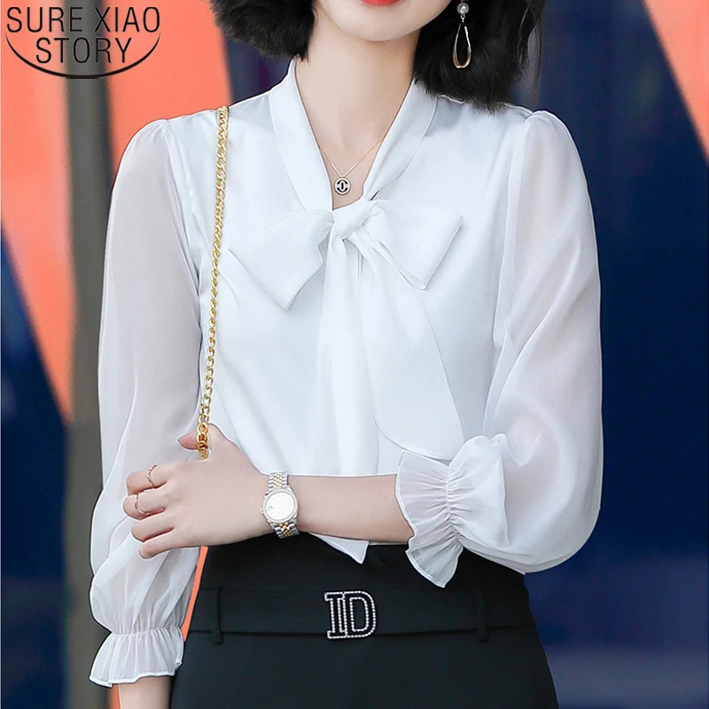 Spring Summer Bow Chiffon Shirt 2022 New Black White Shirt Office Lady Fashion Women Long Sleeve Blouse Elegant Clothes 19164
Spring Summer Bow Chiffon Shirt 2022 New Black White Shirt Office Lady Fashion Women Long Sleeve Blouse Elegant Clothes 19164
