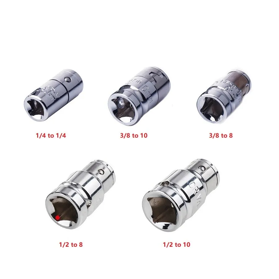 1/4" 3/8" 1/2" Drive Socket Ratchet Socket Adapter Universal Socket Hex Bit Holder Converter Wrench-sleeve Joint Converter
1/4" 3/8" 1/2" Drive Socket Ratchet Socket Adapter Universal Socket Hex Bit Holder Converter Wrench-sleeve Joint Converter