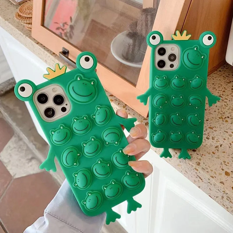 Green Frog Bubble Finger Pressure Decompression Phone Cases for iPhone 12/11 Pro Max/SE 2020/6S/8/XS Silicone Protective Sleeve
Green Frog Bubble Finger Pressure Decompression Phone Cases for iPhone 12/11 Pro Max/SE 2020/6S/8/XS Silicone Protective Sleeve