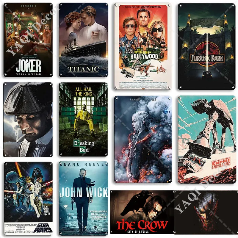 Classic Movie Vintage Metal Poster Metal Tin Sign Plates Wall Decor for Bar Pub Club Man Cave Plaque Metal Wall Art Decor
Classic Movie Vintage Metal Poster Metal Tin Sign Plates Wall Decor for Bar Pub Club Man Cave Plaque Metal Wall Art Decor