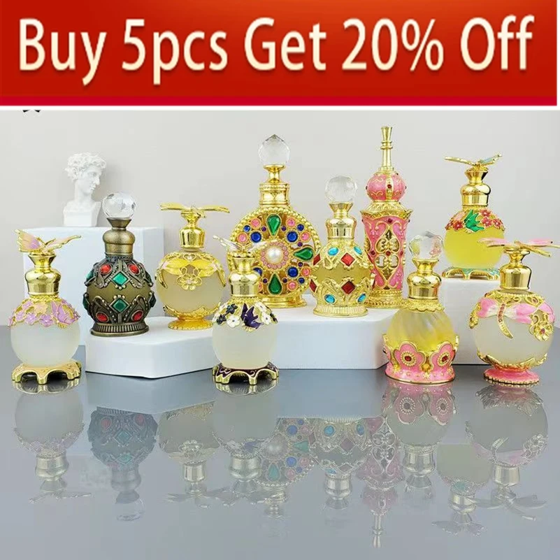 25ml Dubai Crown Vintage Perfume Empty Metal Glass Essential Oil Bottle Embroidery Color Middle Eastern Style Cosmetic Dispenser
25ml Dubai Crown Vintage Perfume Empty Metal Glass Essential Oil Bottle Embroidery Color Middle Eastern Style Cosmetic Dispenser