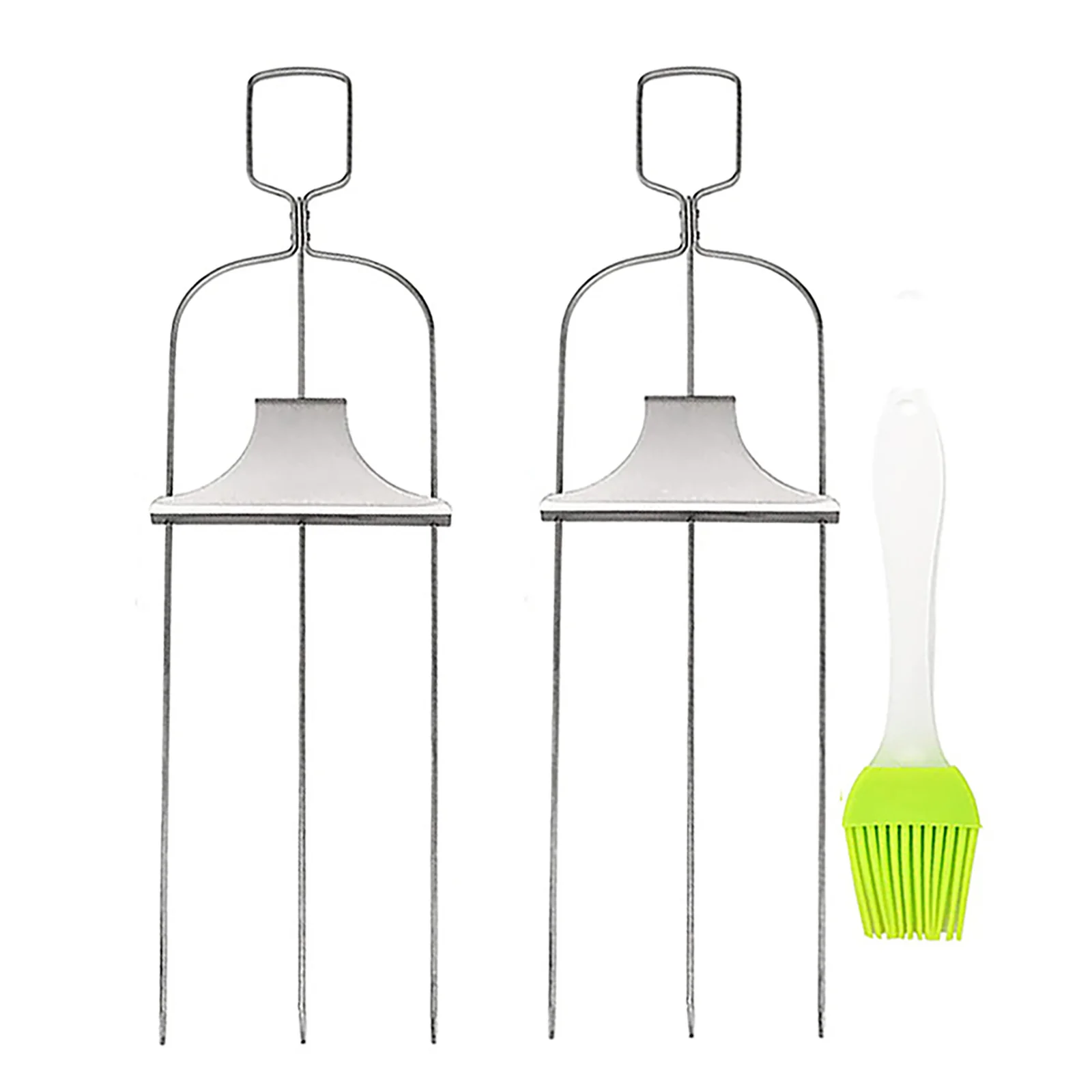 2pcs Stainless Steel Barbecue Skewer Reusable 3-Prong BBQ Skewers Kebab Iron Stick For Outdoor Camping Picnic Tools Cooking Tool
2pcs Stainless Steel Barbecue Skewer Reusable 3-Prong BBQ Skewers Kebab Iron Stick For Outdoor Camping Picnic Tools Cooking Tool