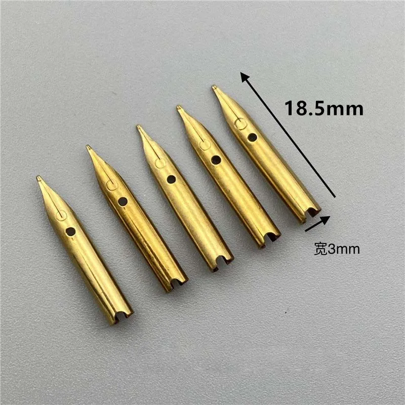 5pc 18.5mm Golden Fine Nib For 613 618 601 616 616S Fountain Pen Ink Pen Stationery Office school supplies Writing Gift
5pc 18.5mm Golden Fine Nib For 613 618 601 616 616S Fountain Pen Ink Pen Stationery Office school supplies Writing Gift