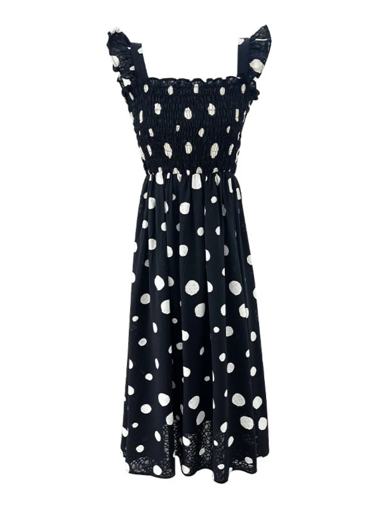 NEW Hong Kong Style Retro Fungus Edge Polka Dot Sleeveless Square Neck Dress Summer New Product maxi dresses for women
NEW Hong Kong Style Retro Fungus Edge Polka Dot Sleeveless Square Neck Dress Summer New Product maxi dresses for women