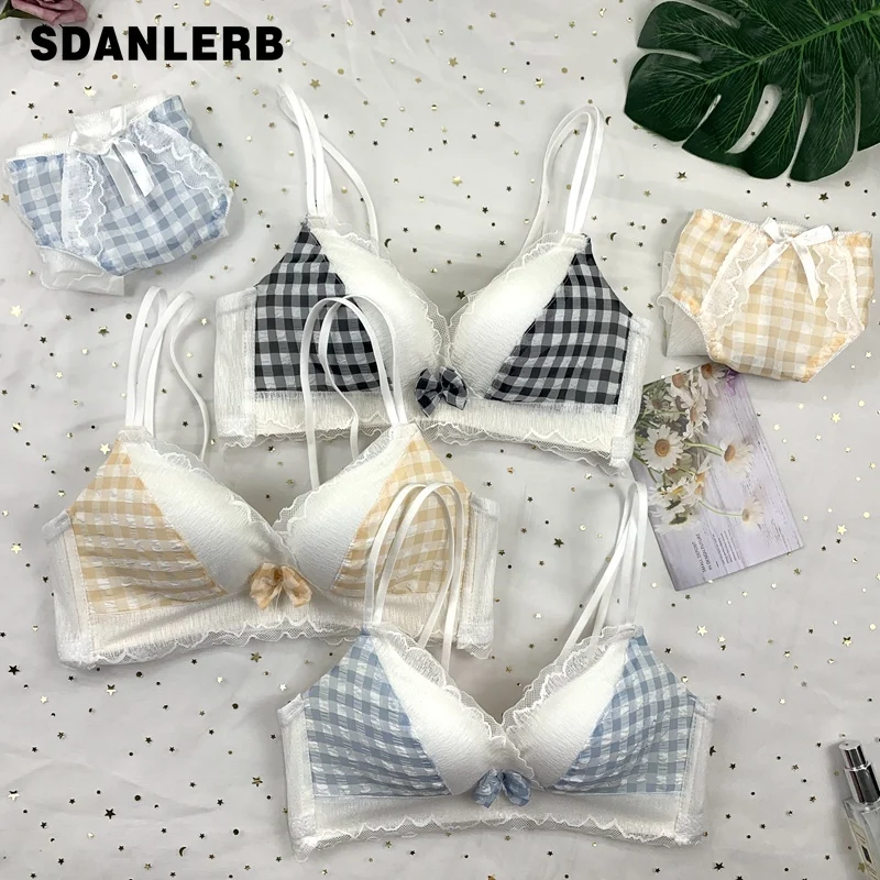 Women's Inner Bikini Set Summer Small Breast Push Up Wireless Cute Girl Sexy Beauty Back Lace Two-Piece Suit Outer Bra Outfits
Women's Inner Bikini Set Summer Small Breast Push Up Wireless Cute Girl Sexy Beauty Back Lace Two-Piece Suit Outer Bra Outfits