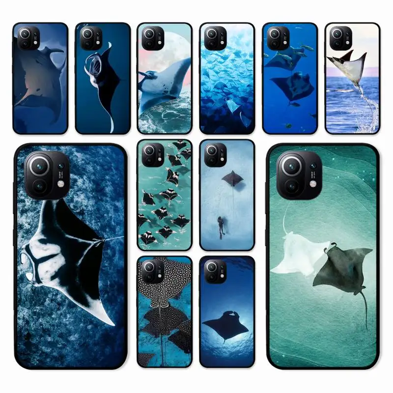 

Animal Manta Ray Phone Case For Xiaomi Mi Note 10 Pro 8 Lite 9 Se 10T 6X 6 5X 5 F1 Mix 2S Max 2 3 Cover