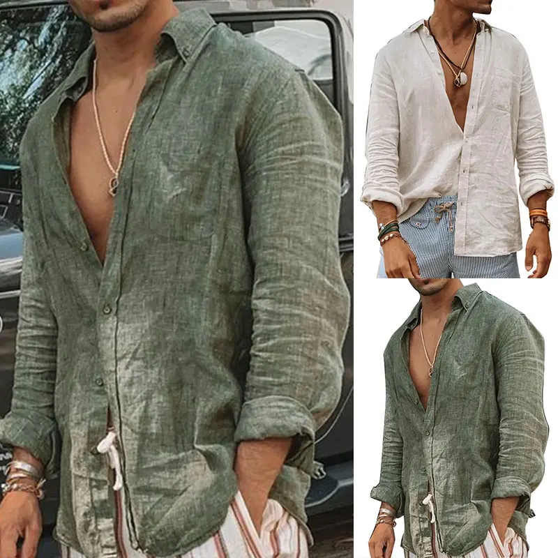 Men's T-Shirts Cotton Linen Solid Color Blouse Long Sleeve Quick Dry Summer Tank Top Sweatshirts Male Handsome Men Clothes
Men's T-Shirts Cotton Linen Solid Color Blouse Long Sleeve Quick Dry Summer Tank Top Sweatshirts Male Handsome Men Clothes