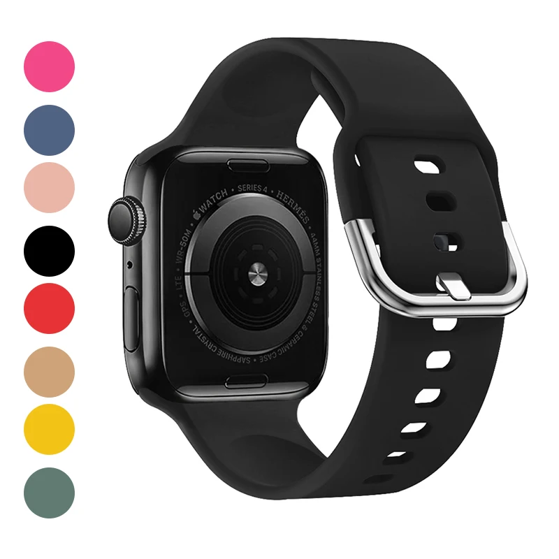 Silicone Strap For Apple Watch Band 44mm 40mm 38mm 42mm 41mm 45mm Classic Buckle Bracelet Watchband IWatch Series 6 5 3 SE 7
Silicone Strap For Apple Watch Band 44mm 40mm 38mm 42mm 41mm 45mm Classic Buckle Bracelet Watchband IWatch Series 6 5 3 SE 7