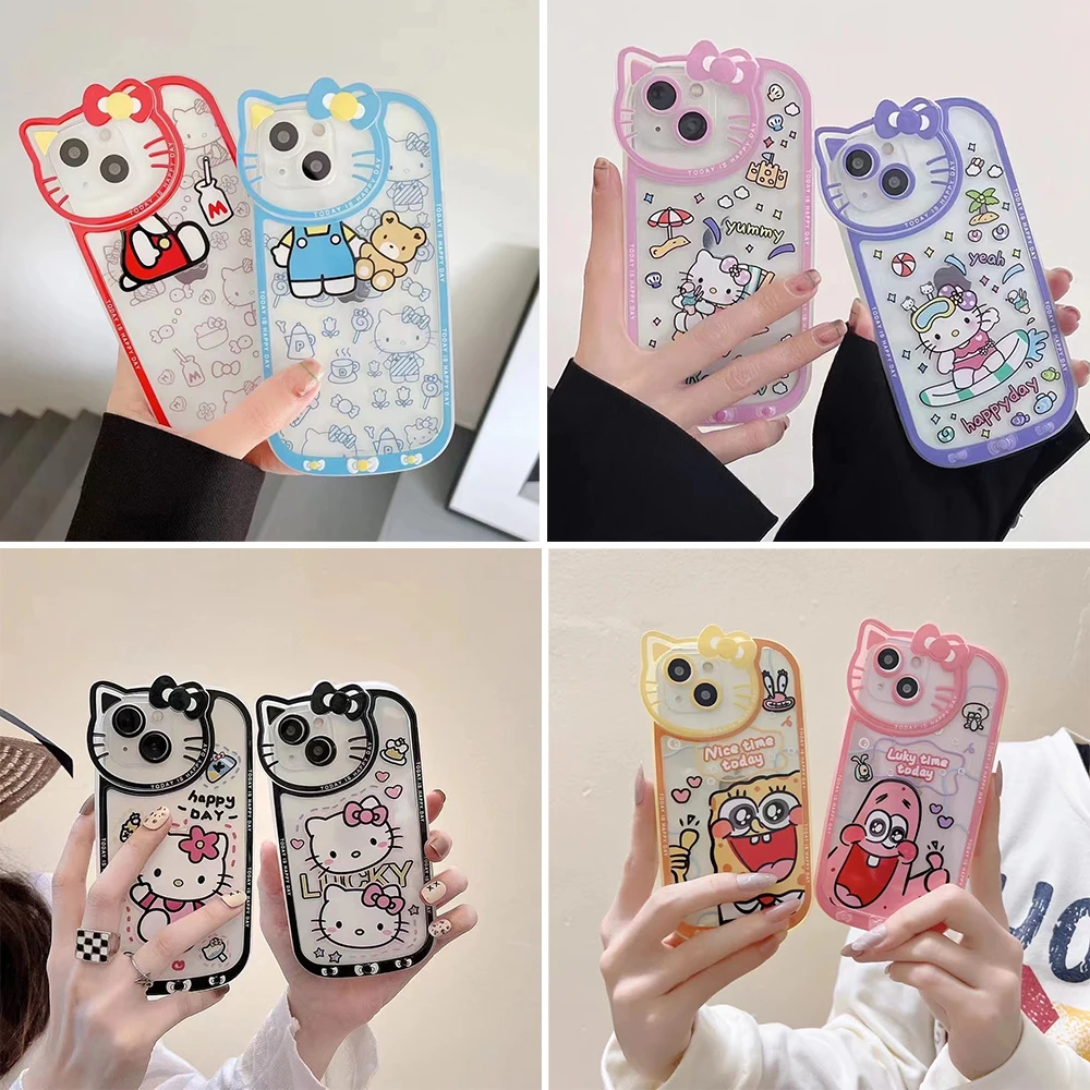 New Kawaii Anime Phone Case Cartoon Kitty Cat Head Soft Silicone Transparent Iphone Shell Anti-Fall Protective Cover Accessories
New Kawaii Anime Phone Case Cartoon Kitty Cat Head Soft Silicone Transparent Iphone Shell Anti-Fall Protective Cover Accessories