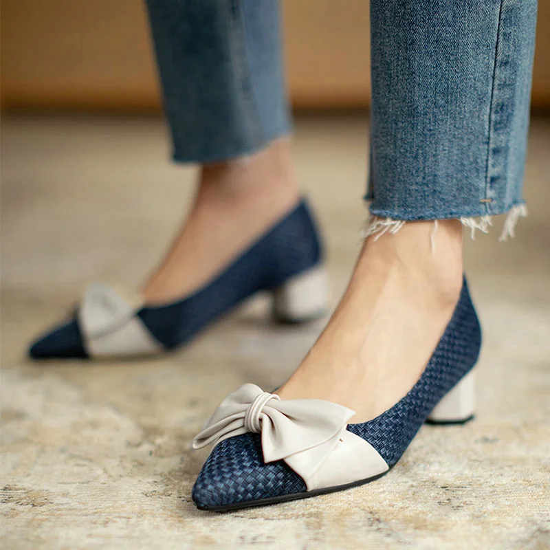 Women's shoes pointed toe color matching single shoes bow knot temperament high heels professional women's shoes 2021 new
Women's shoes pointed toe color matching single shoes bow knot temperament high heels professional women's shoes 2021 new