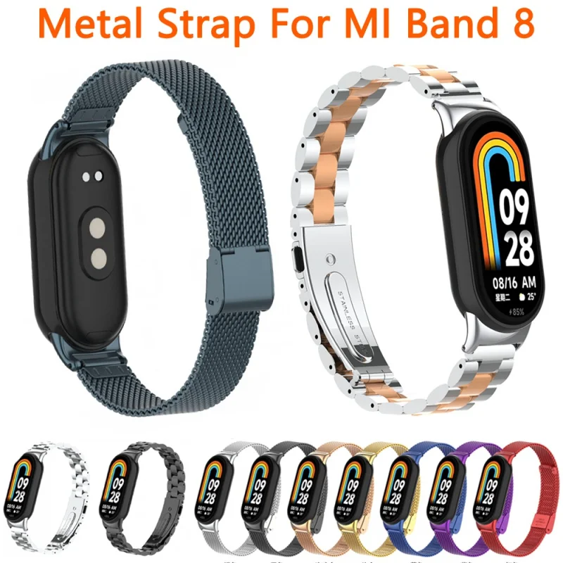 Новый металлический ремешок для смарт-браслета Xiaomi Mi band 8, аксессуары для смарт-браслета mi Band 8, магнитный ремешок для mi band 8, браслет для Mi band 8
Новый металлический ремешок для смарт-браслета Xiaomi Mi band 8, аксессуары для смарт-браслета mi Band 8, магнитный ремешок для mi band 8, браслет для Mi band 8