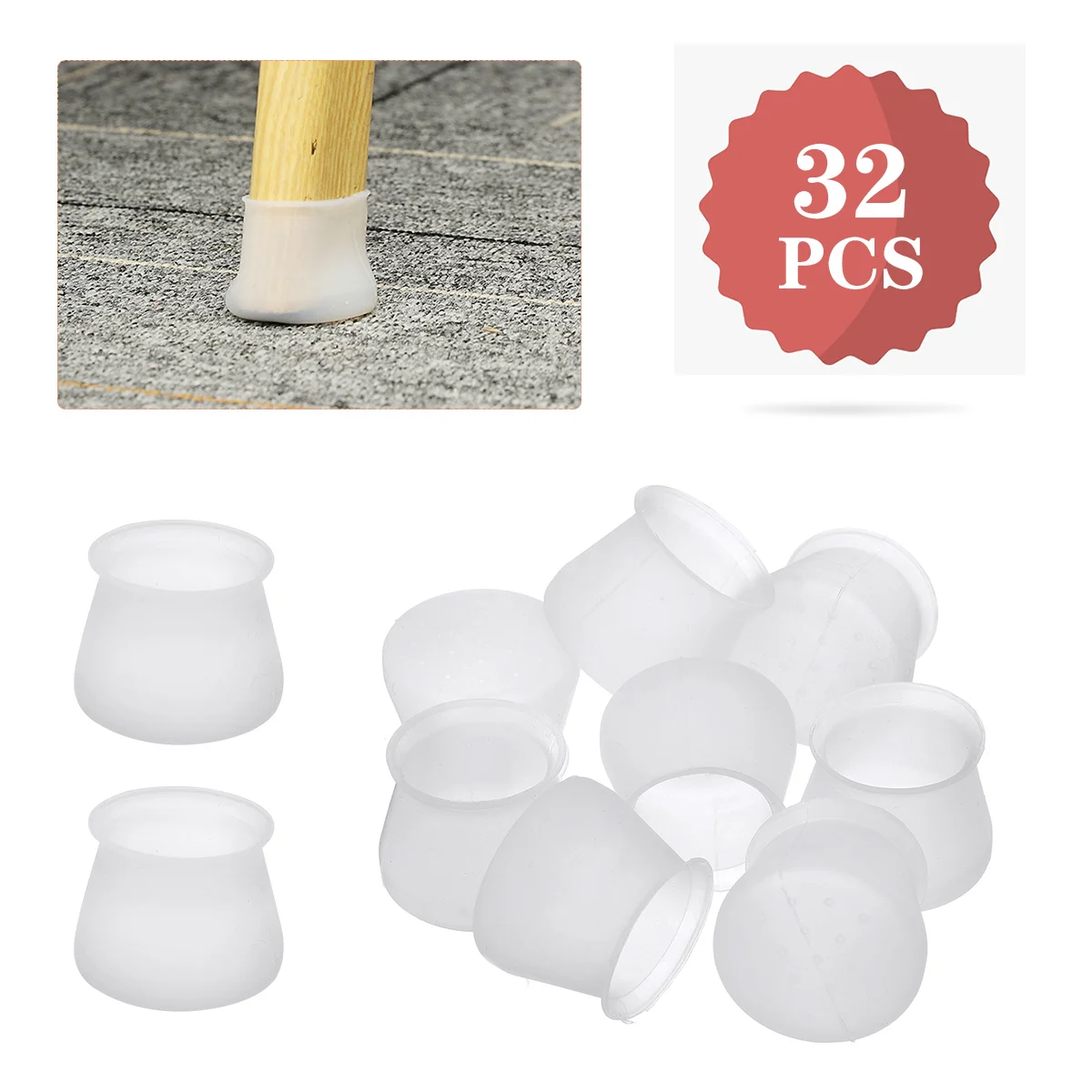 32pcs Silicone Chair Leg Transparent Furniture Legs Caps Feet Pads Furniture Table Covers Mat Floor Protector Glides Feet Cap
32pcs Silicone Chair Leg Transparent Furniture Legs Caps Feet Pads Furniture Table Covers Mat Floor Protector Glides Feet Cap