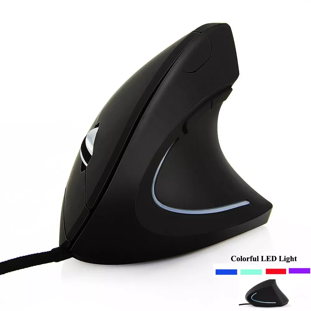 Vertical Mouse Wired Ergonomic mouse Gaming 800/1200/2000/3200 DPI Mause Wrist Rest Protection Colorful Light Mice For PC/Laptop
Vertical Mouse Wired Ergonomic mouse Gaming 800/1200/2000/3200 DPI Mause Wrist Rest Protection Colorful Light Mice For PC/Laptop