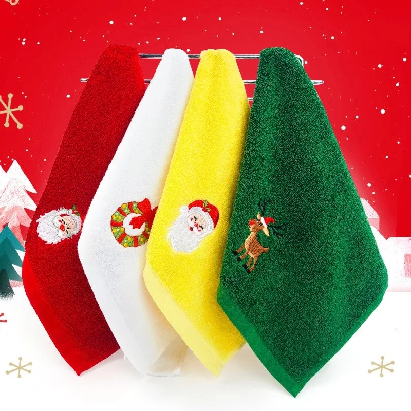 Household Christmas Towel Cotton Bath Towel Soft Embroidery Xmas Face Washing Cloth Bathroom Supplies Bathroom Towel Set
Household Christmas Towel Cotton Bath Towel Soft Embroidery Xmas Face Washing Cloth Bathroom Supplies Bathroom Towel Set