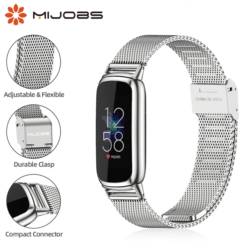 

For Fitbit Luxe Smart Watch Band Milanese Stainless Steel Bracelet Accessories Strap For Fit Bit Luxe Wristband Correa