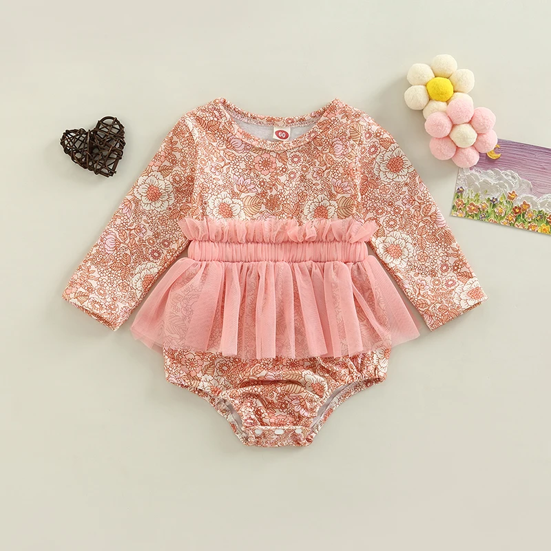 0-18M Infant Baby Girls Sweet Romper Flowers Printed Long Sleeve Mesh Lace Patchwork Jumpsuits
0-18M Infant Baby Girls Sweet Romper Flowers Printed Long Sleeve Mesh Lace Patchwork Jumpsuits