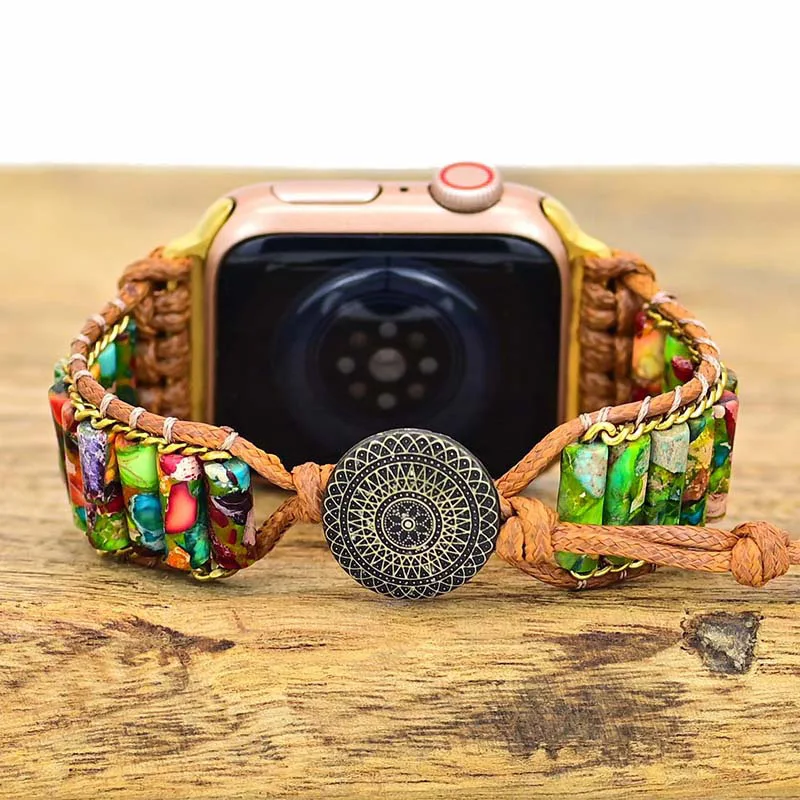 Ремешок ручной работы для Apple Watch 8 Band, браслет в богемном стиле с каменным плетением для IWatch 3/4/5/6/SE/7, 40 мм 44 мм
Ремешок ручной работы для Apple Watch 8 Band, браслет в богемном стиле с каменным плетением для IWatch 3/4/5/6/SE/7, 40 мм 44 мм