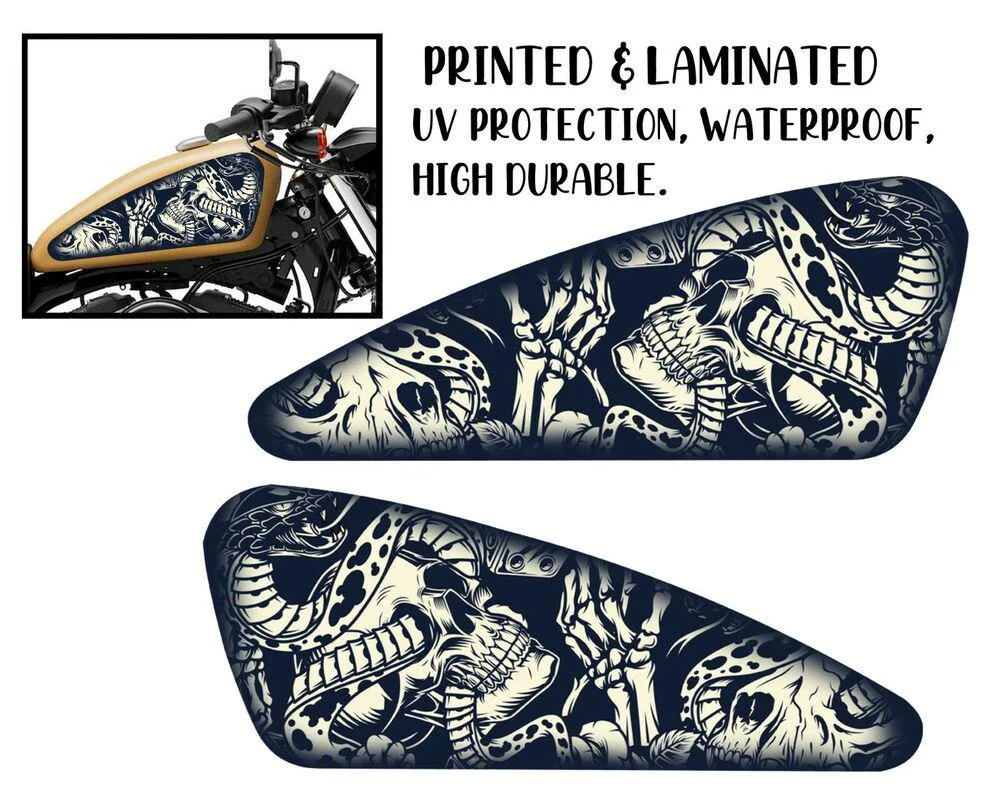 For Motorcycle tank sticker / skin skull tribal decals 2pcs Fits For Most Motorcycle
For Motorcycle tank sticker / skin skull tribal decals 2pcs Fits For Most Motorcycle
