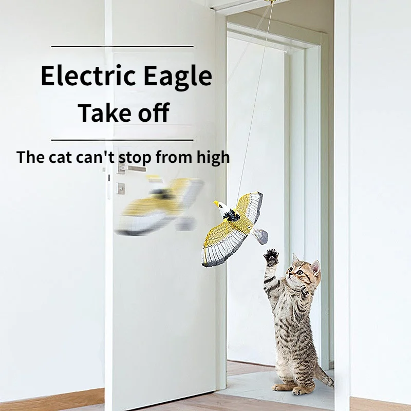 Simulation Bird Interactive Cat Toys Electric Hanging Eagle Flying Bird Cat Teasering Play Cat Stick Scratch Rope Kitten Dog Toy
Simulation Bird Interactive Cat Toys Electric Hanging Eagle Flying Bird Cat Teasering Play Cat Stick Scratch Rope Kitten Dog Toy