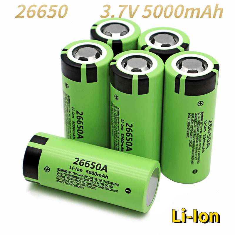 100% new original high quality 26650 5000mah battery 3.7v 50a rechargeable lithium ion for 26650a led flashlight+charger
100% new original high quality 26650 5000mah battery 3.7v 50a rechargeable lithium ion for 26650a led flashlight+charger