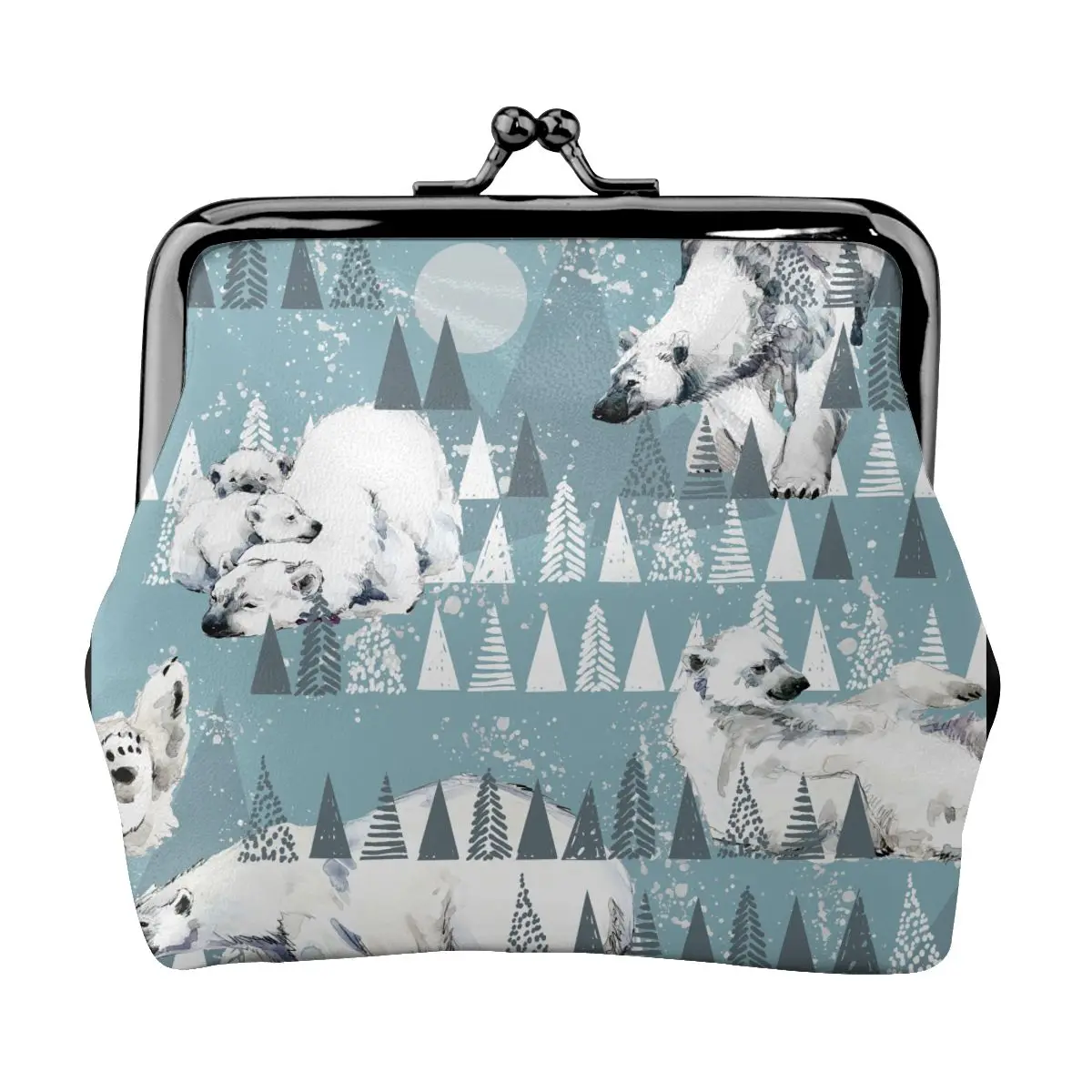 Winter Polar Bear Watercolor North Wildlife Wild Animal Mini Small Wallet Change Bag Coin Purse Money Bag Key
Winter Polar Bear Watercolor North Wildlife Wild Animal Mini Small Wallet Change Bag Coin Purse Money Bag Key