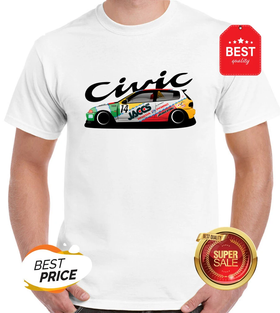 Civic EG6 Jaccs 90s JTCC Race футболка с изображением автомобиля Мужские Женские топы из 100% хлопка с коротким рукавом Футболка с принтом Повседневная футболка с круглым вырезом
Civic EG6 Jaccs 90s JTCC Race футболка с изображением автомобиля Мужские Женские топы из 100% хлопка с коротким рукавом Футболка с принтом Повседневная футболка с круглым вырезом