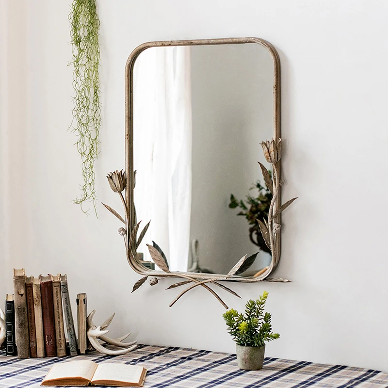 Rectangle Vintage Mirror Vanity Hanging Design Bathroom Modern Dressing Mirror Maiden Apartment Decoration Maison Household Good
Rectangle Vintage Mirror Vanity Hanging Design Bathroom Modern Dressing Mirror Maiden Apartment Decoration Maison Household Good