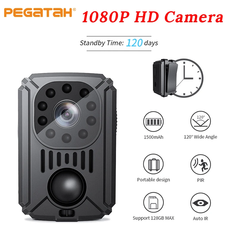 Mini Camera HD 1080P PIR Video Camera Back Clip Night Vision Photography DV Camera Body Motion Activated Micro Camera
Mini Camera HD 1080P PIR Video Camera Back Clip Night Vision Photography DV Camera Body Motion Activated Micro Camera