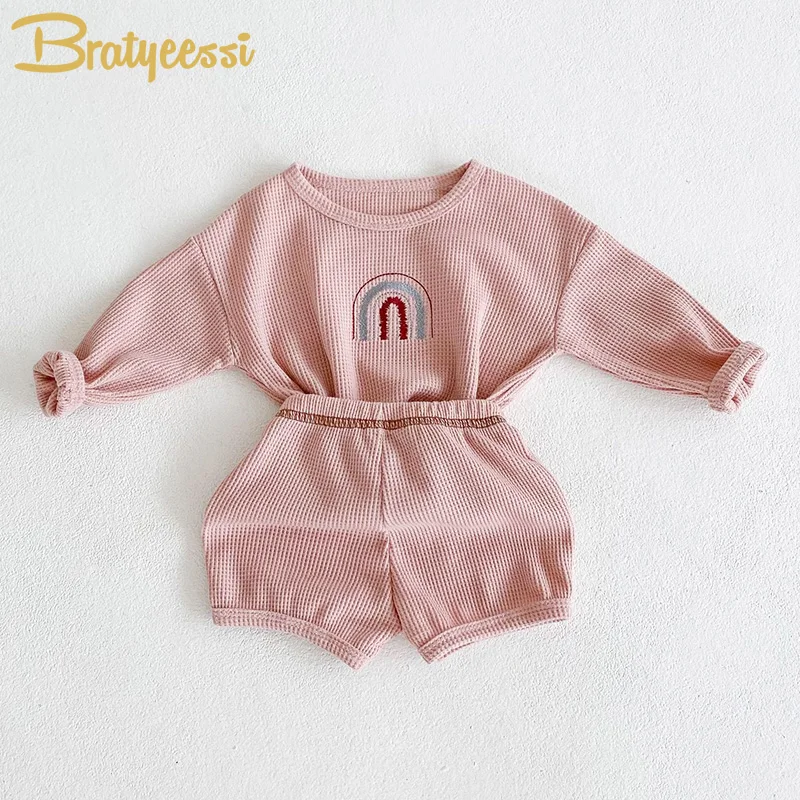 Rainbow Baby Girl Clothes Pullover Shorts 2PCS Children Clothing Sets Cotton Kids Clothes for Boys Outfit Set Infant Clothing
Rainbow Baby Girl Clothes Pullover Shorts 2PCS Children Clothing Sets Cotton Kids Clothes for Boys Outfit Set Infant Clothing