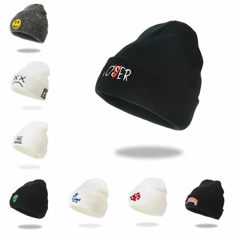 Winter Warm Beanies Men Women Knitted Hat Fashion Cartoon Embroidery Skull Wild Couple Hip-hop Hat Unisex Woolen Ski Melon Hats
Winter Warm Beanies Men Women Knitted Hat Fashion Cartoon Embroidery Skull Wild Couple Hip-hop Hat Unisex Woolen Ski Melon Hats
