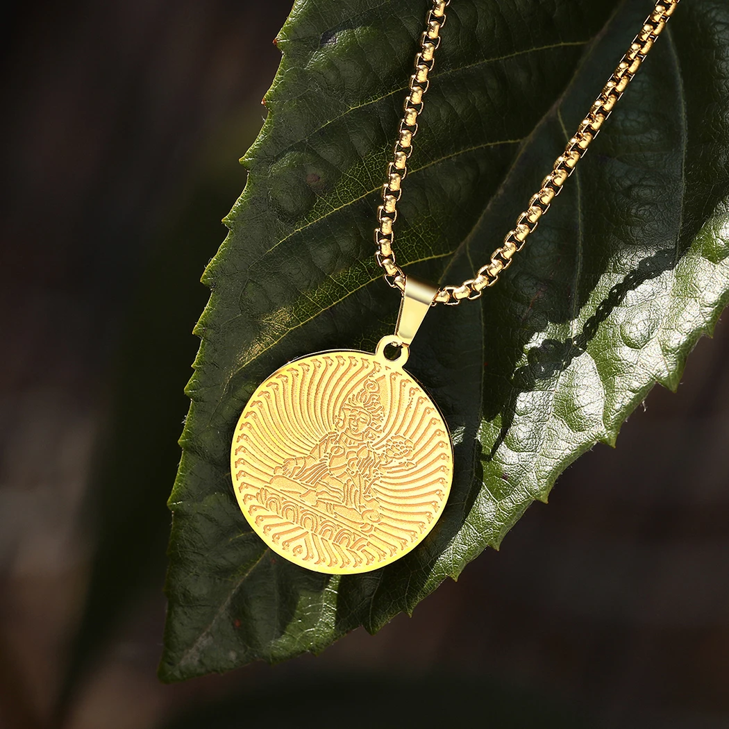 Chandler Stainless Steel Green Tara Pendant Necklace Buddhist Jewelry for Men and Women Birthday Anniversary
Chandler Stainless Steel Green Tara Pendant Necklace Buddhist Jewelry for Men and Women Birthday Anniversary