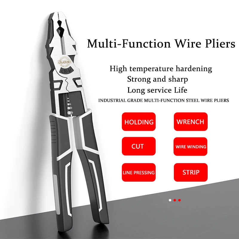DTBD Multifunctional Electrician Pliers Universal Hardware Tools Wire Stripper Cable Cutter Hand Terminal Crimping Hand Tool
DTBD Multifunctional Electrician Pliers Universal Hardware Tools Wire Stripper Cable Cutter Hand Terminal Crimping Hand Tool