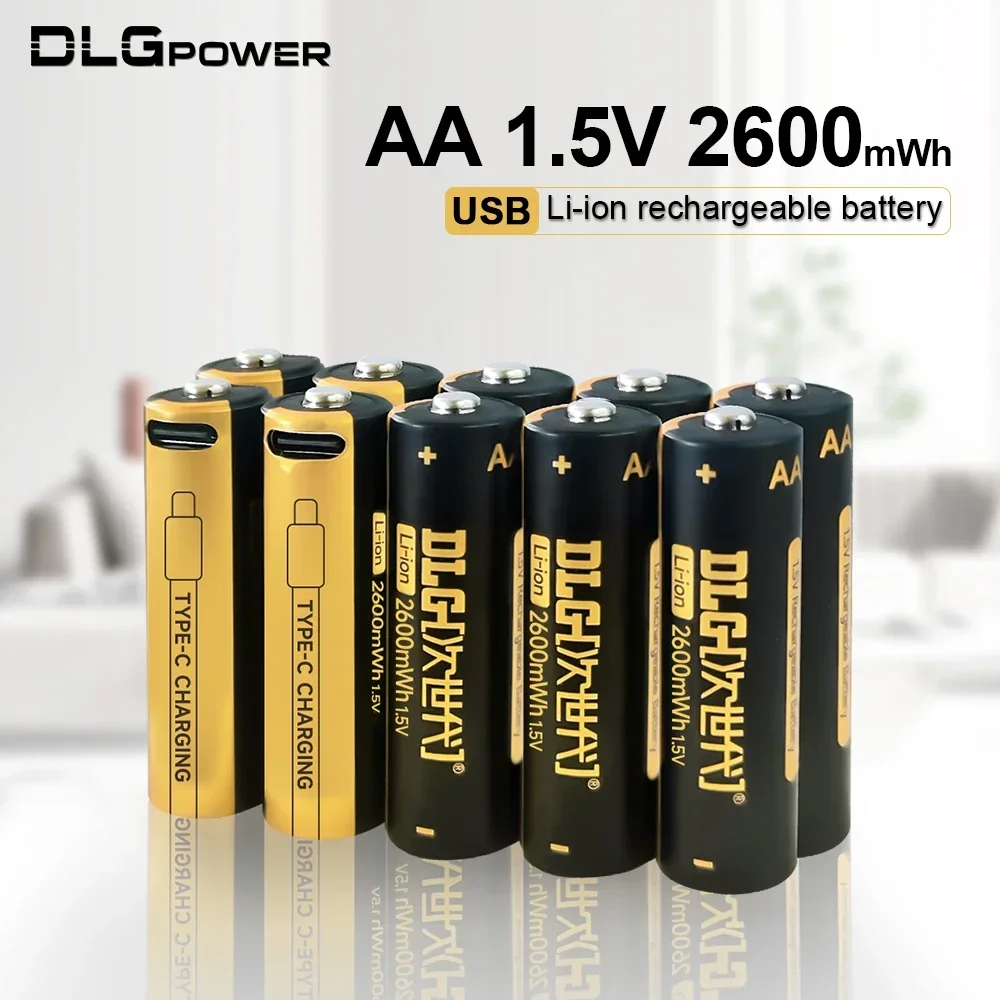 Литиевая аккумуляторная батарея DLGPOWER AA USB 1 5 в МВтч для цифровой камеры