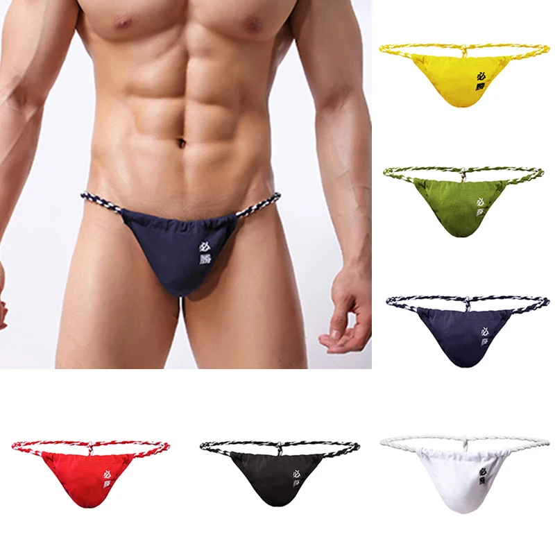 Mens Thongs Sexy String Cotton Men Rope Belt Pants Briefs Low Waist Gay Bikini Slips Embroidery Japanese Sumo Tanga Thongs
Mens Thongs Sexy String Cotton Men Rope Belt Pants Briefs Low Waist Gay Bikini Slips Embroidery Japanese Sumo Tanga Thongs