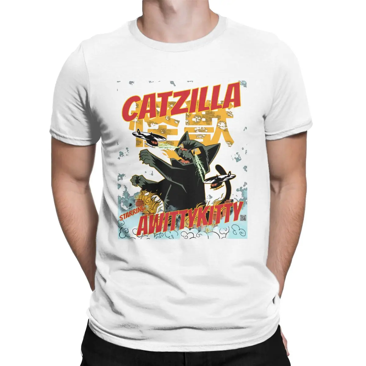 Funny Cat Catzilla Awful Witty Kitty Lover t shirt for men Pure Cotton Novelty T-Shirts Round Collar Clothes Graphic Printed
Funny Cat Catzilla Awful Witty Kitty Lover t shirt for men Pure Cotton Novelty T-Shirts Round Collar Clothes Graphic Printed