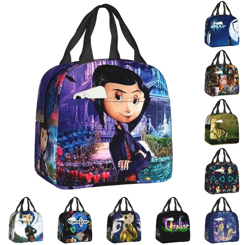 Coraline Portable Lunch Boxes Women Multifunction Animated Fantasy Movie Thermal Cooler Food Insulated Lunch Bag School Student
Coraline Portable Lunch Boxes Women Multifunction Animated Fantasy Movie Thermal Cooler Food Insulated Lunch Bag School Student