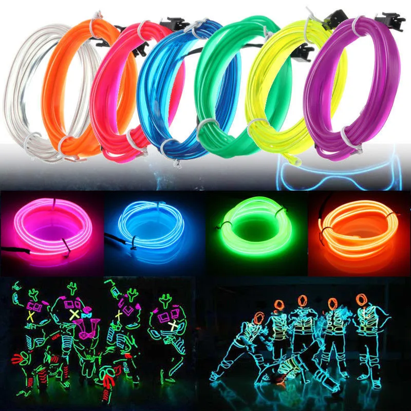1m/3m/5m Glow EL Wire Cable LED Light Luminous Decoration Festival Party DIY Costumes Props Cosplay Masquerade Supplies
1m/3m/5m Glow EL Wire Cable LED Light Luminous Decoration Festival Party DIY Costumes Props Cosplay Masquerade Supplies