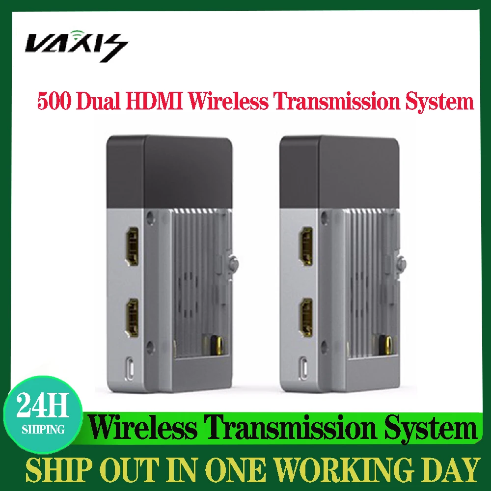Vaxis ATOM 500 Dual Wireless Transmitter Receiver Dual HDMI Basic Kit Image Video Transmission System for Photography Camera
Vaxis ATOM 500 Dual Wireless Transmitter Receiver Dual HDMI Basic Kit Image Video Transmission System for Photography Camera