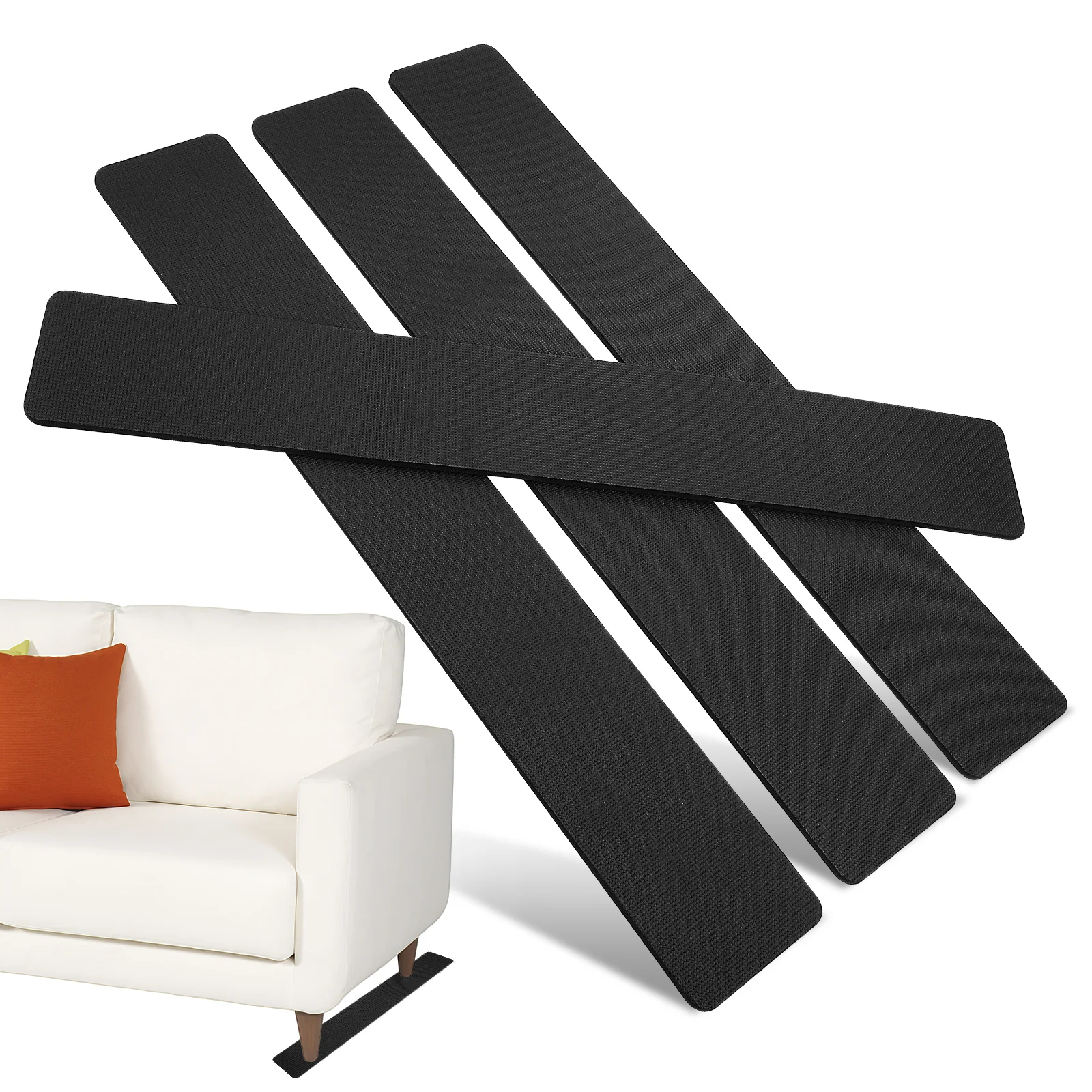 

4 Pcs Non-slip Mat Couch Slide Stopper Floor Protectors Furniture Legs Pads Hardwood Floors Stoppers Prevent Sliding Sofa