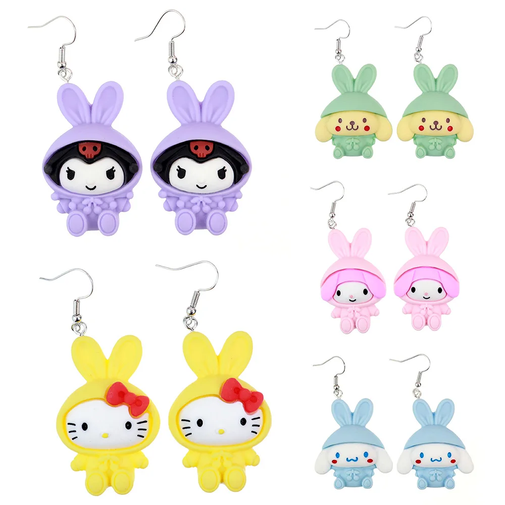 Kawaii Sanrio Kuromi My Melody Sweet Personality Childlike Creative Earrings Anime Cartoon Cinnamoroll Cute Earrings Girl Gift
Kawaii Sanrio Kuromi My Melody Sweet Personality Childlike Creative Earrings Anime Cartoon Cinnamoroll Cute Earrings Girl Gift