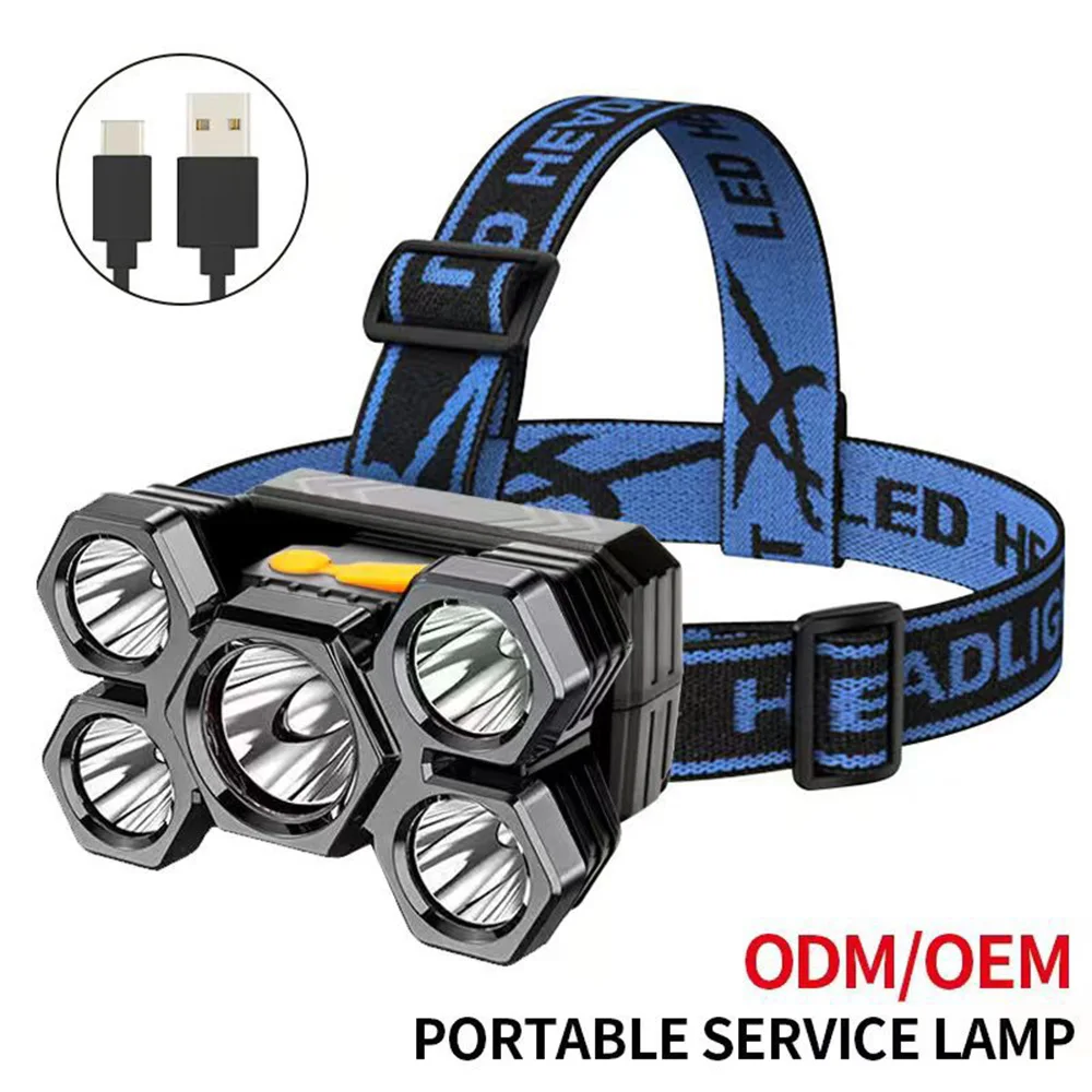 5LED Headlamp USB Rechargeable Portable Flashlight Lantern Torch Head-mounted Lighting Outdoor Camping Headlight Fishing
5LED Headlamp USB Rechargeable Portable Flashlight Lantern Torch Head-mounted Lighting Outdoor Camping Headlight Fishing