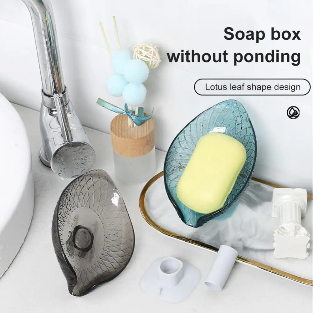 1pc Leaf Shaped Soap Box Creative Transparent Hole Free Convenient Bathroom Supplies Portable Shower Shelf Drain Soap Box
1pc Leaf Shaped Soap Box Creative Transparent Hole Free Convenient Bathroom Supplies Portable Shower Shelf Drain Soap Box